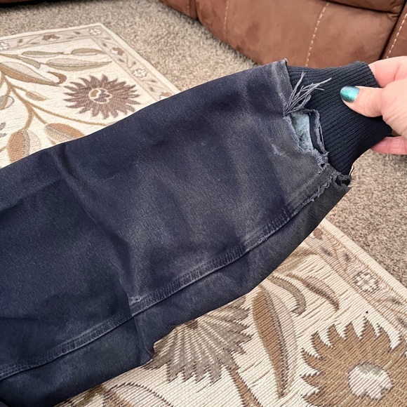 Vintage Carhartt Coat Jacket Distressed Duck Canvas Blue XXXL 3XL Tall 3XLT - Picture 7 of 8